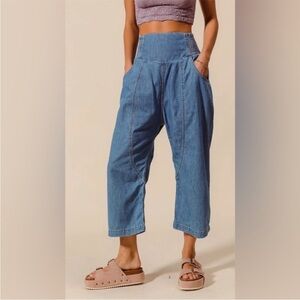 We The Free Blue Wide Leg Pants